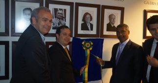 Inauguração da fotografia de Romário na galeria de ex-presidentes da CTD.